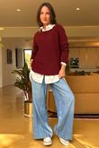Made in Italy Conrad Body Skim Knit Jumper Burgundy